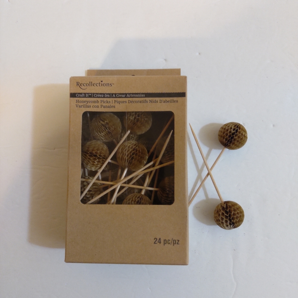 NEW Recollections 24 PC Honeycomb Paper Picks. Craft Item